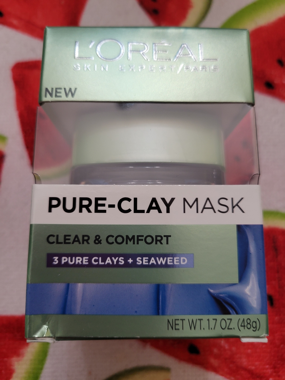 NWT L'Oreal Pure-Clay Mask Clear & Comfort - Seaweed